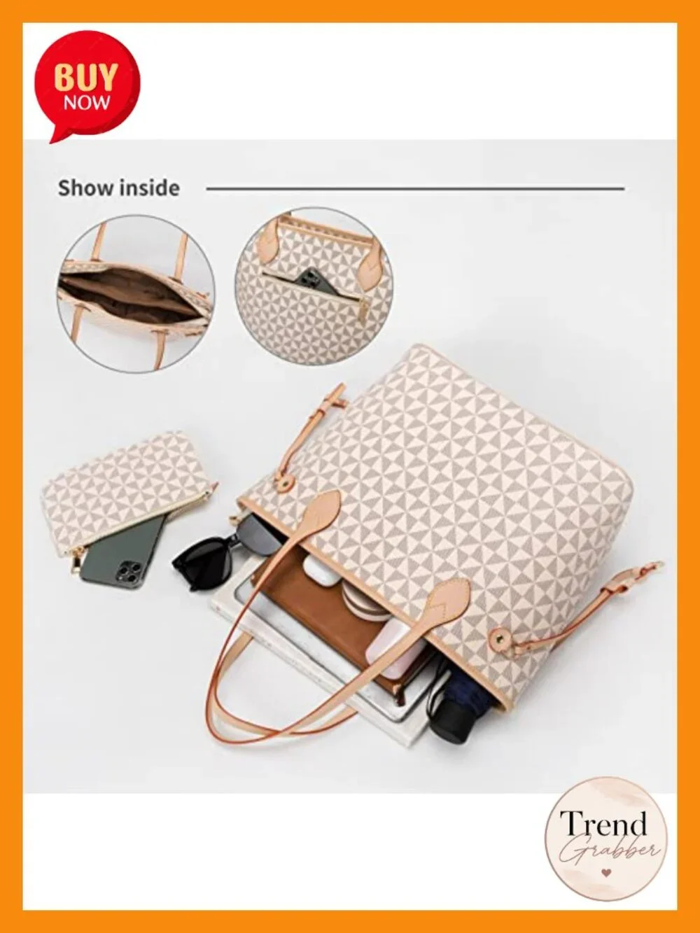 Designer Fashion Top Handle Satchel Shoulder Bag Set with Wallet